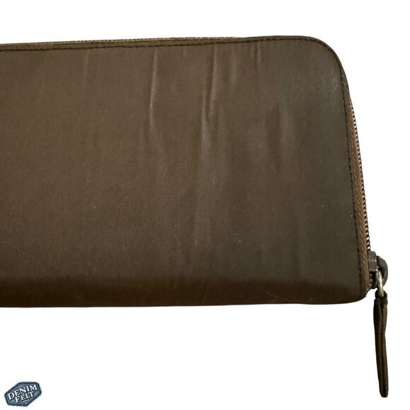 Prada Vintage Brown Nylon Zip-Around Continental Long Wallet - Picture 7 of 16
